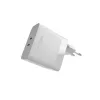 Oplader FIXED FIXC65-2C-WH voor binnen AC snelladen 2x USB Type-C