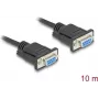 DeLOCK 86827 seriële kabel zwart 10 m DB-9
