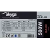 Akyga Basic AK-B1-500 ATX-voeding 500 W, 120mm-ventilator, passieve PFC, grijs