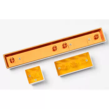 Enter aluminiumlegering artisan keycap, toetskap wit/oranje