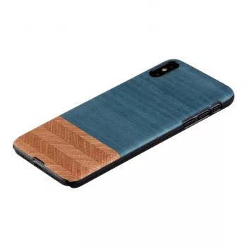 Smartphonehoesje man and wood voor iPhone XS Max — Denim zwart