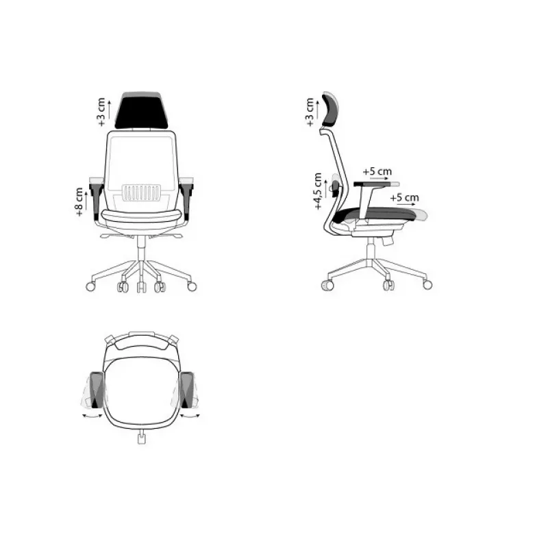 SPECTRUM ergonomische bureaustoel zwart