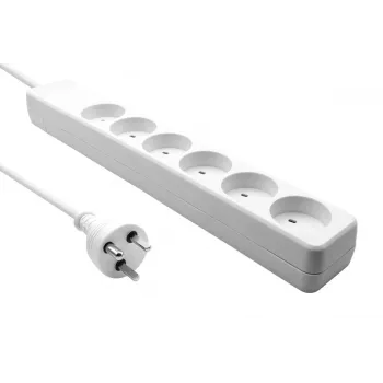 Stopcontactenblok ProXtend KIT6-KIT01W — 6-voudig met overspanningsbeveiliging, wit