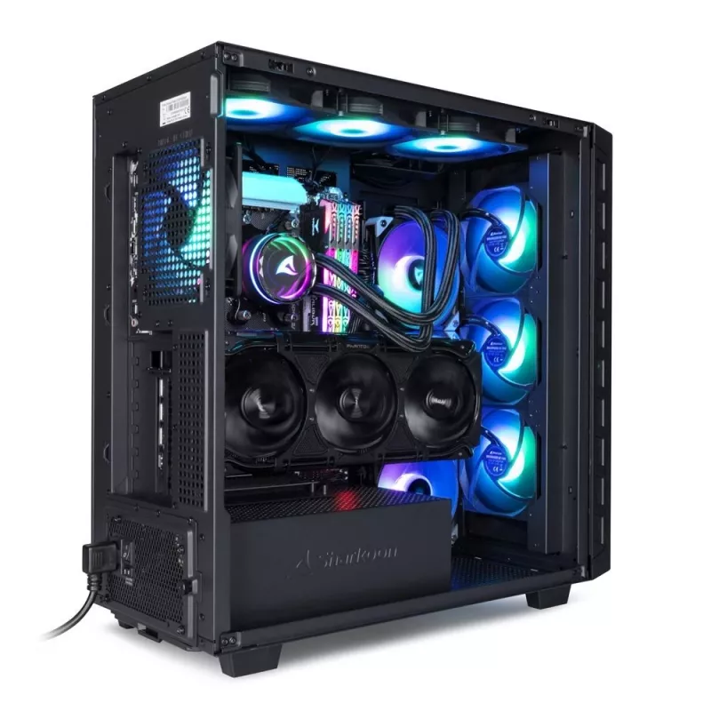 Sharkoon REBEL C80G RGB midi tower zwart