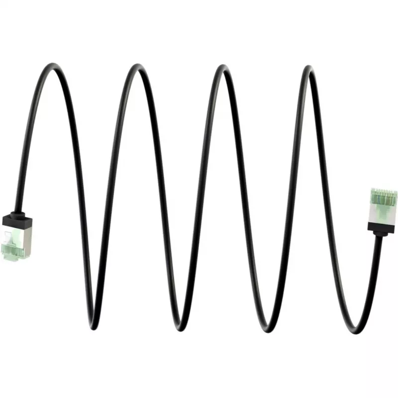 Goobay ultra-flexibele CAT 8.1 patchkabel slank U/FTP zwart - extra korte stekker 99,9% (74354)