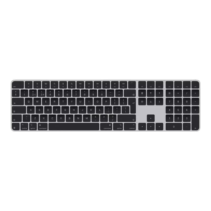 APPLE Magic Keyboard met Touch ID en numeriek toetsenblok voor Mac-modellen met Apple Silicon – Brits Engels – zwarte toetsen