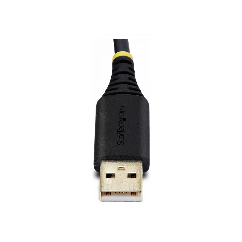 StarTech.com 2ft (60cm) 2-poorts USB naar serieel adapterkabel, verwisselbare DB9 schroeven/moeren, COM-behoud, USB-A naar DB9 RS232, FTDI, Level-4 ESD-bescherming, Windows/macOS/ChromeOS/Linux – robuuste TPE-constructie