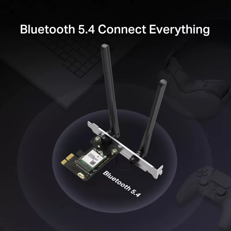 Mercusys MA70XE AX1800 Wi-Fi 6 Bluetooth PCI Express-adapter, dualband