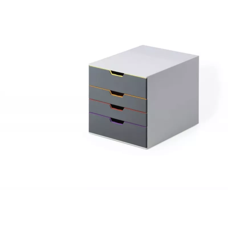 Lade-eenheid Durable VARICOLOR grijs kunststof 4 laden
