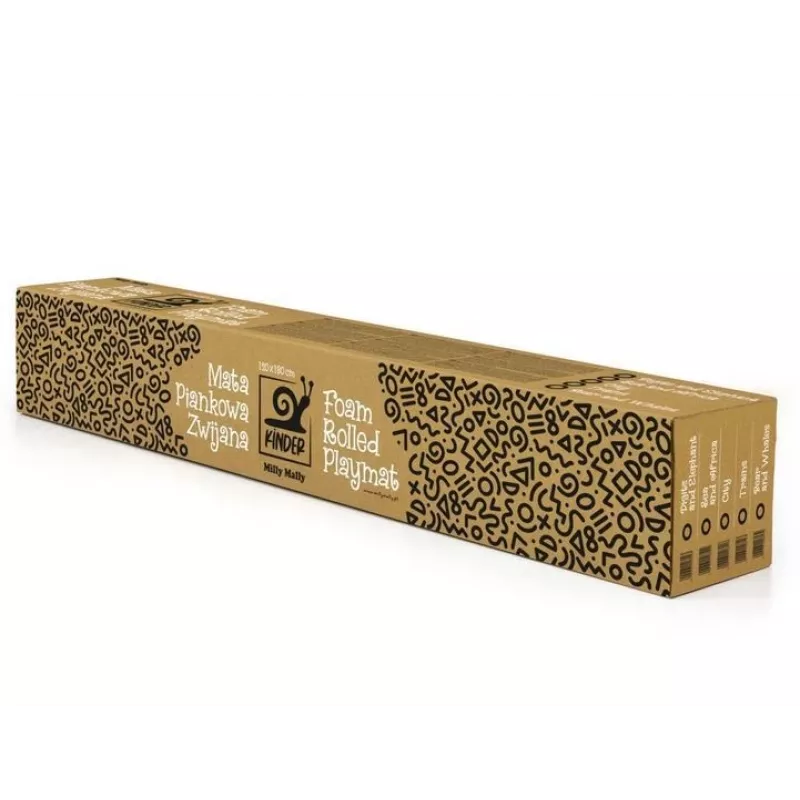 Play Foam Mat milly mally model 4688 — opgerolde schuimmat met beren- en walvisprint