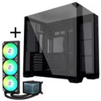 Lian Li O11 Vision Compact + TRYX PANORAMA ARGB complete vloeistofkoeling - zwart, 360 mm