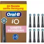 Oral-B vervangende koppen iO Gentle Clean 8-pack, zwart — voor gevoelige gebieden en tandvleesverzorging