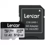Flashgeheugen Lexar 512 GB UHS-I microSDXC SILVER PLUS