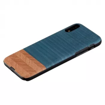 Smartphonehoesje man and wood voor iPhone XR – Denim zwart beschermhoes