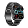 Smartwatch Colmi P80 staal zwart met Bluetooth en hartslagmeter