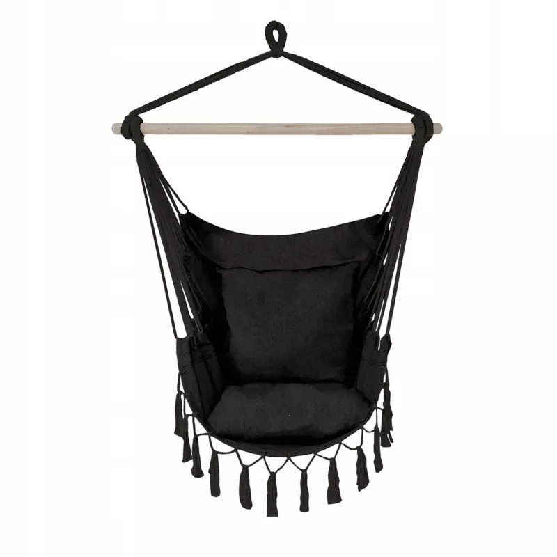 Black Forest | hangmat | Braziliaanse stoel 100x130cm zwart