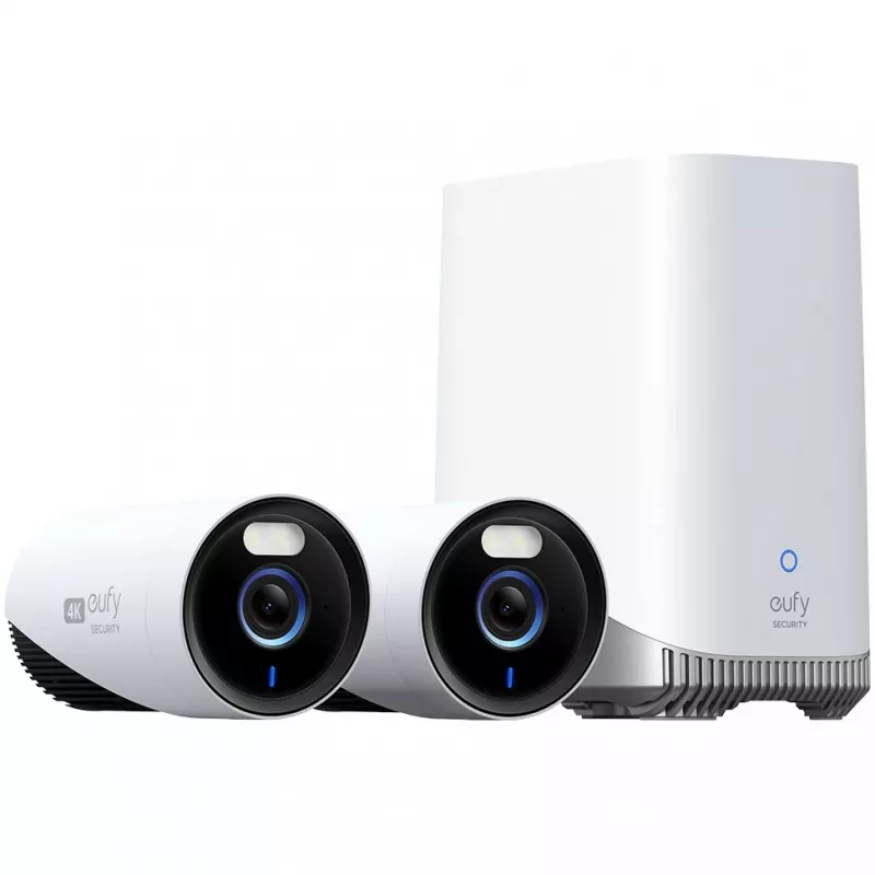 Anker Eufy eufyCam E330 (Professional) - 2-camera-set - netwerkbewakingscamera - buiten - weerbestendig - kleur (dag/nacht) - 8 MP - 3840 x 2160 - 4K - audio - Wi-Fi - 2