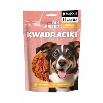 Hondensnack Pan Mięsko Soft Rabbit Squares 100 g