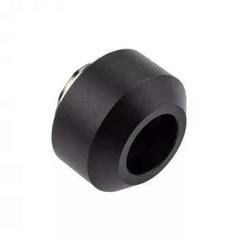 Hardtube-fitting OPTIMUS 12 mm, zwart – enkele klemmringkoppeling voor starre buizen