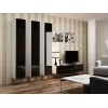 Cama woonkamerkastenset VIGO 14 wit/zwart hoogglans