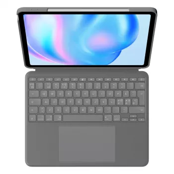 Logitech Combo Touch toetsenbord QWERTY Deens Fins Noors Zweeds Smart Connector grijs
