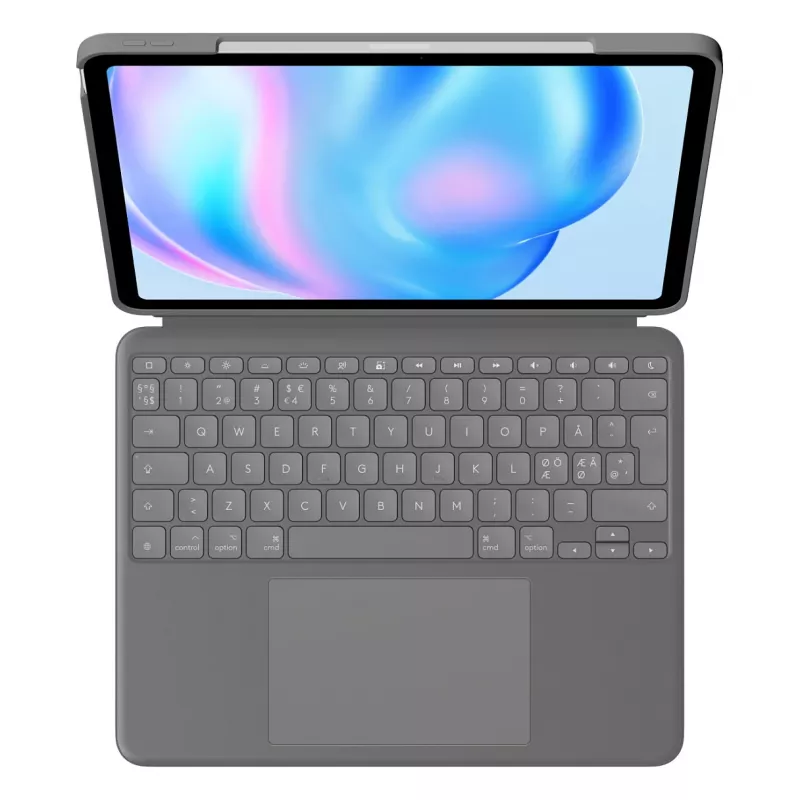 Logitech Combo Touch toetsenbord QWERTY Deens Fins Noors Zweeds Smart Connector grijs