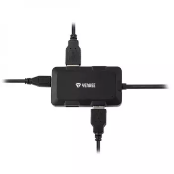 Yenkee YHB 4341BK 4-poorts USB 3.0-hub met Micro USB-voedingsingang