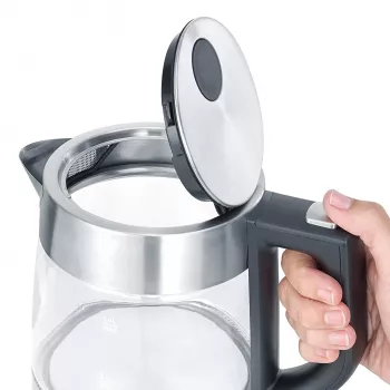 Severin WK 3468 waterkoker 1 l 2200 W zwart, roestvrij staal, transparant