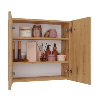 Badkamer hangkast top e shop POLA 2DL ARTISAN — wandmontage eiken, 600×220×600 mm, 3 legplanken