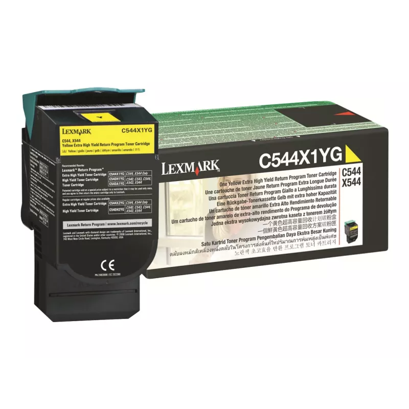 Lexmark - tonerpatroon - extra hoge capaciteit - 1 x geel - 4000 pagina's - LRP / LCCP (0C544X1YG)