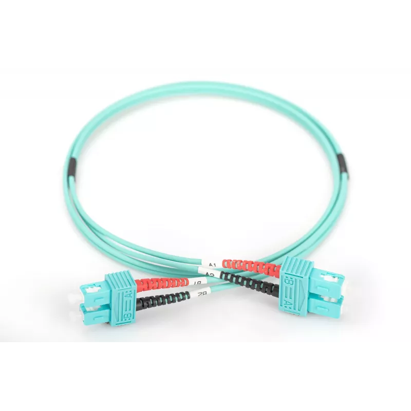 DIGITUS Professional - patchkabel - SC multimode (M) naar SC multimode (M) - 2 m - glasvezel - 50/125 micrometer - OM3 - halogeenvrij - aquamarijn