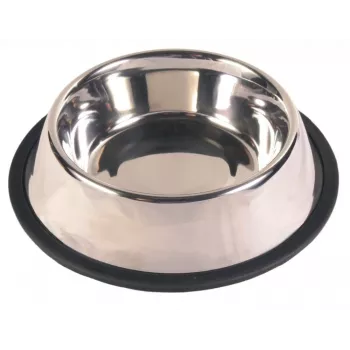 Honden-/kattenbak Trixie 24854 – roestvrijstaal, 1,75 l, 30 cm, zwart, antislipvoetjes, vaatwasserbestendig