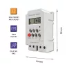 Elektronische DIN-rail tijdschakelaar QOLTEC PC0629 — 24V voeding, 16A uitgang