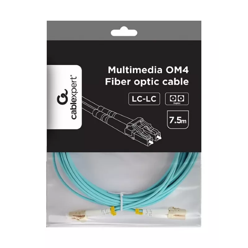 Multimode-kabel duplex OM4 50/125, LC/LC, 7,5 m