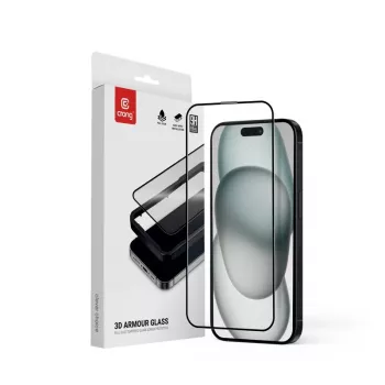 Displaybeschermfolie van gehard glas Crong 9H Full Glue voor iPhone 16/15