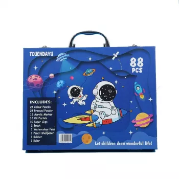 Kunstkleurstel Extralink Blue Astronaut — 88 delen (kleuren, penselen, accessoires)