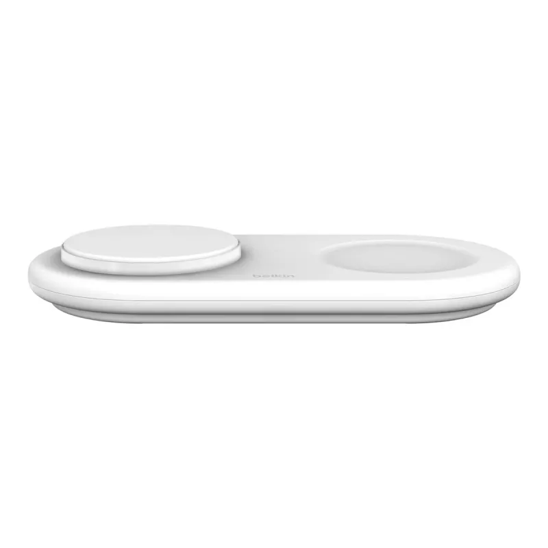 Belkin WIZ021VFWH - 2-in-1 draadloos oplaadpad met Qi2-technologie 15 W, wit
