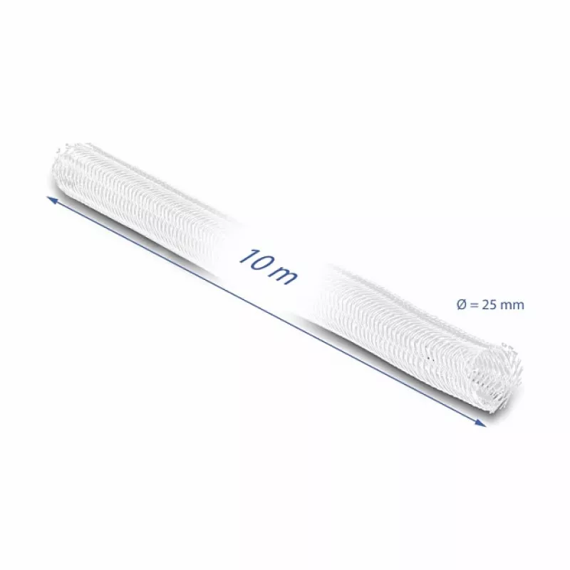 Gevlochten slang DeLOCK 20816 10 m x 25 mm wit