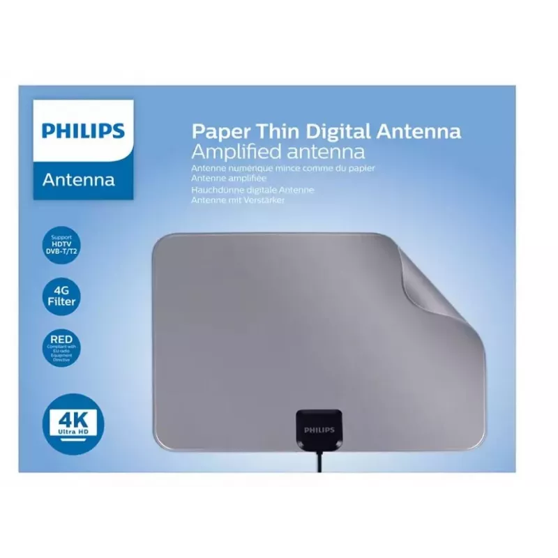 Paper Thin indoor antenne 2m 3G/4G filter rood
