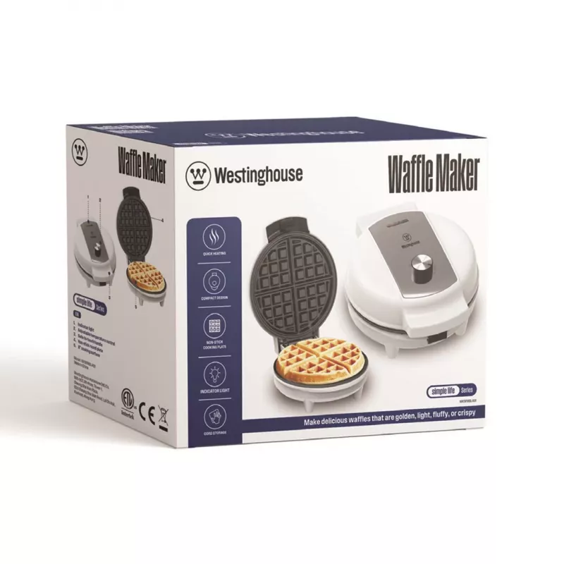 Wafelijzer Westinghouse WKWMSL402 — elektrisch wafelijzer, compact tafelmodel