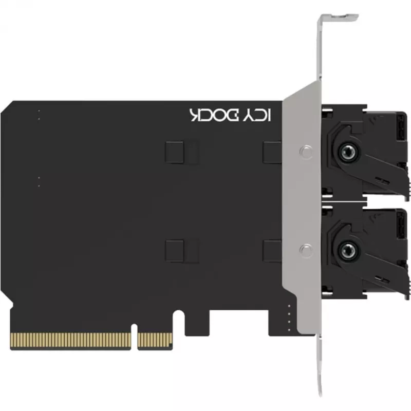 PCIe-adapterkaart icybox MB312M4P-B — 2× M.2 NVMe naar PCIe 4.0 x8 (bifurcatie)