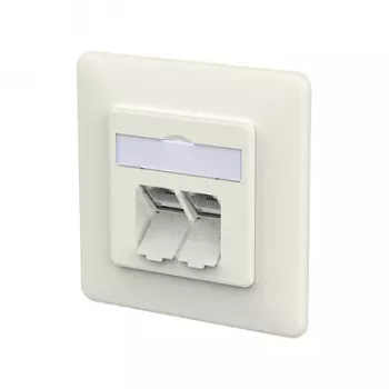 METZ CONNECT aansluitdoos E-DAT C6A LSA++ 2 poort UP zuiverwit