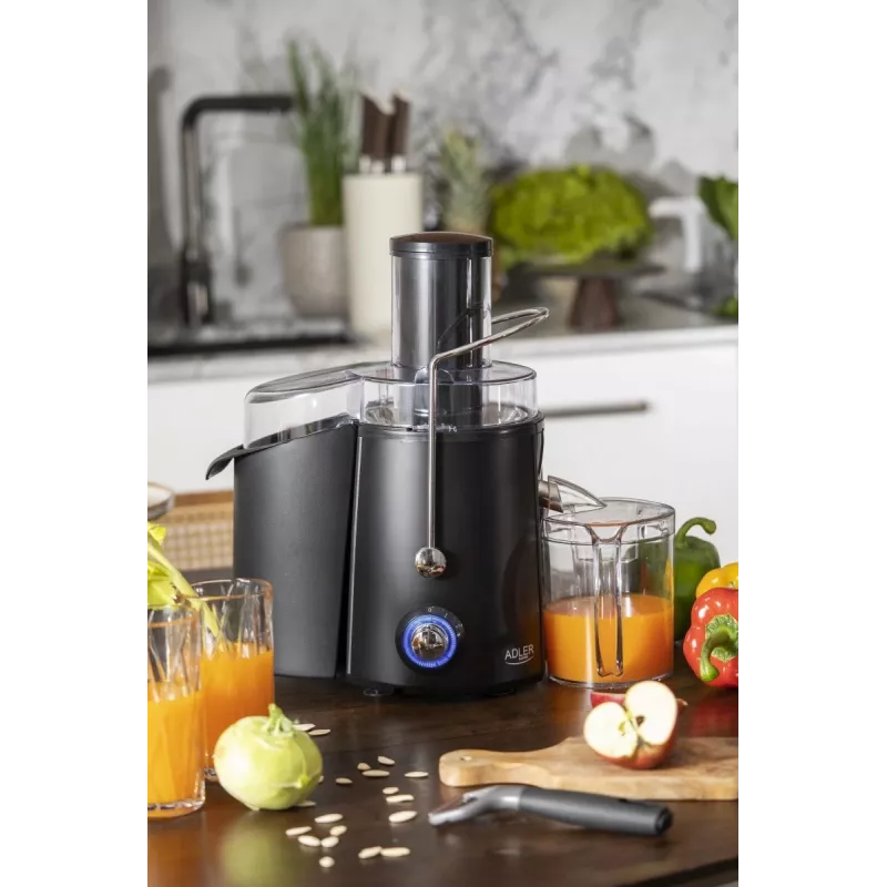 Centrifugaal sapcentrifuge Adler AD 4127 — 1000 W, zwart, sapcontainer, 3,9 kg