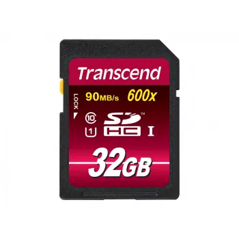 Flashgeheugen Transcend 32 GB SDHC UHS-I 600x TS32GSDHC10U1