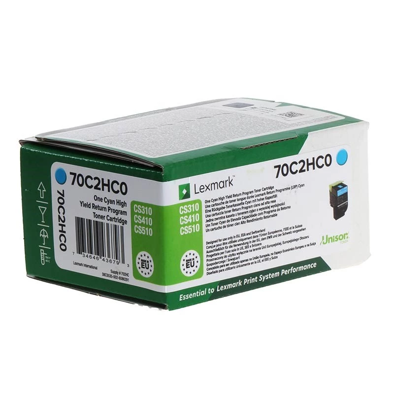 Lexmark 70C2HC0/702HC toner-kit cyaan retourprogramma. 3K pagina's ISO/IEC