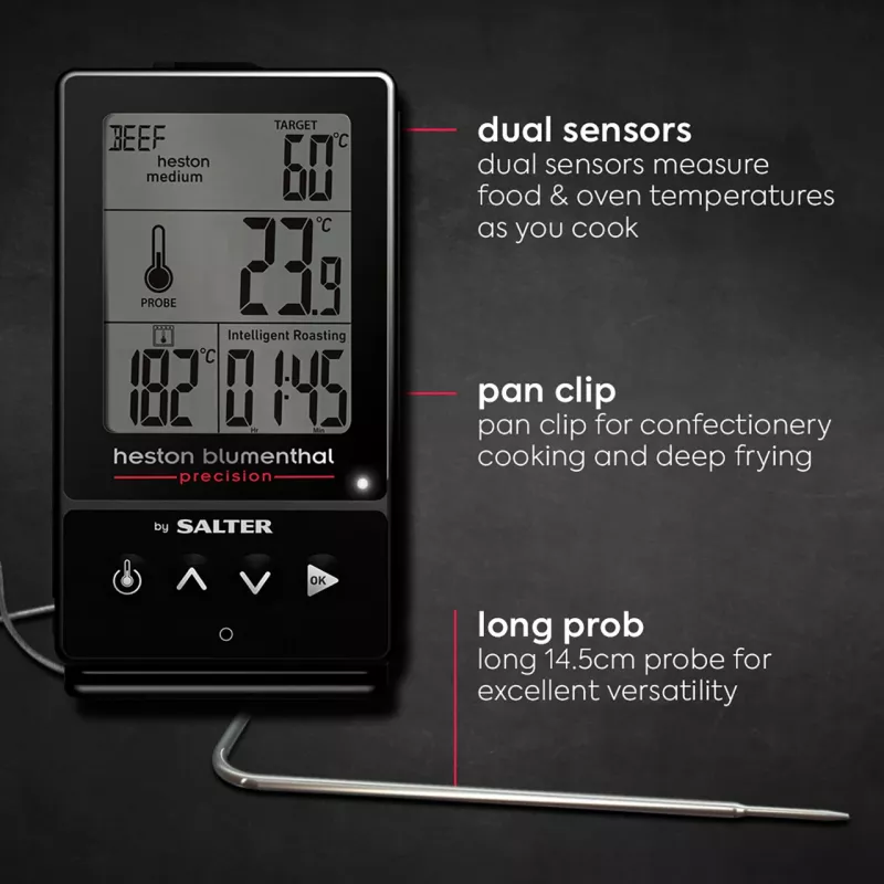 Salter 540A HBBKCR Heston Blumenthal Precision 5-in-1 digitale keukenthermometer
