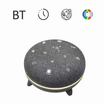 Draagbare luidspreker MANTA SPK03-GR Szumi-GO — groen, Bluetooth, babyslaapgeluiden, timer, RGB-achtergrondverlichting, 12,5×7,5×12,5 cm