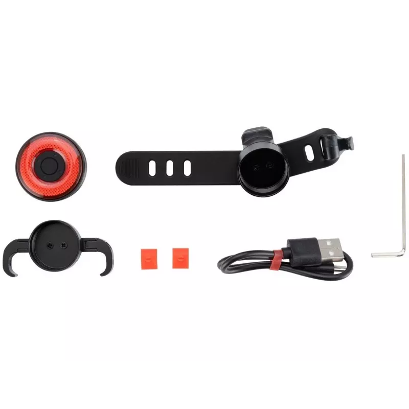 Rockbros Q5 zwart achterlicht voor fietsen met intelligent STOP-systeem