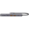 USB Type-C-hub CANYON DS-17 — HDMI, USB 3.2 Gen 1 A, USB-C, MicroSD, 10000 Mbit/s, grijs