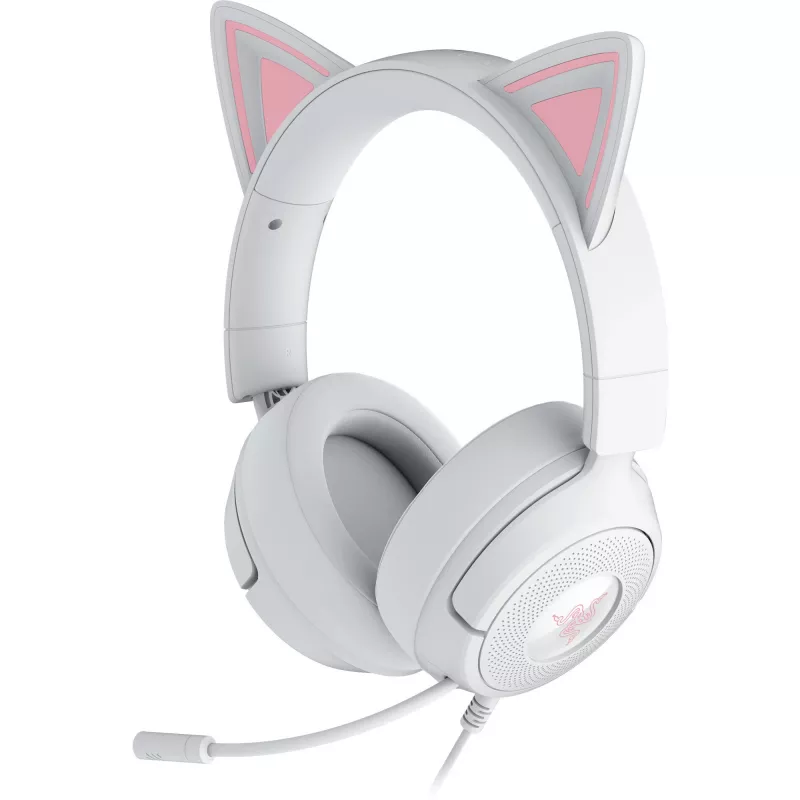 Headset Razer Kraken Kitty V3 X — gaming-headset met RGB-verlichting, licht ontwerp, ingebouwde microfoon